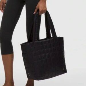 lululemon athletica Black Quilted Tote